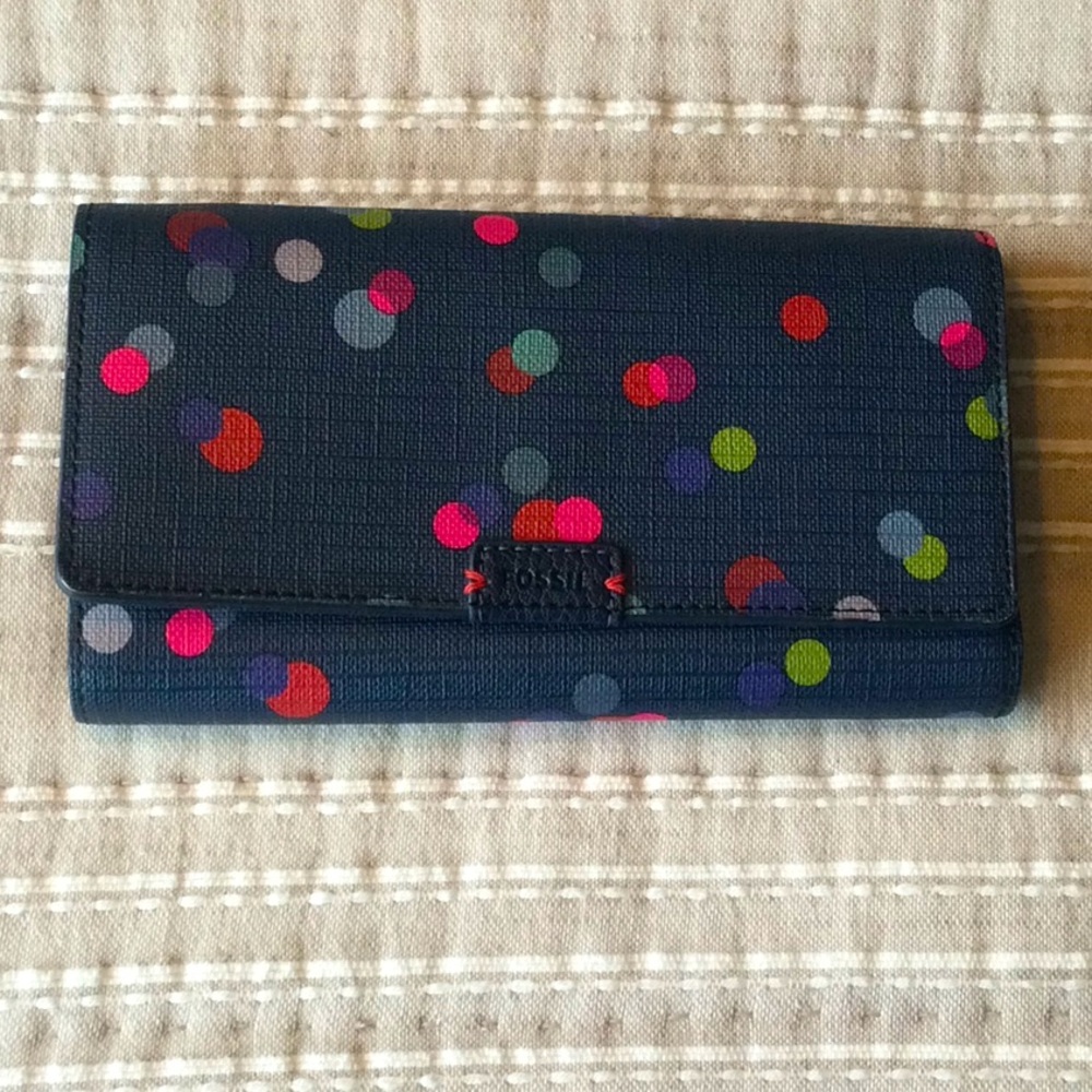 Polka Dot Trifold Wallet